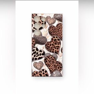 Samsung Galaxy Phone Case Hearts with Animal Print Pattern Transparent TPU Case